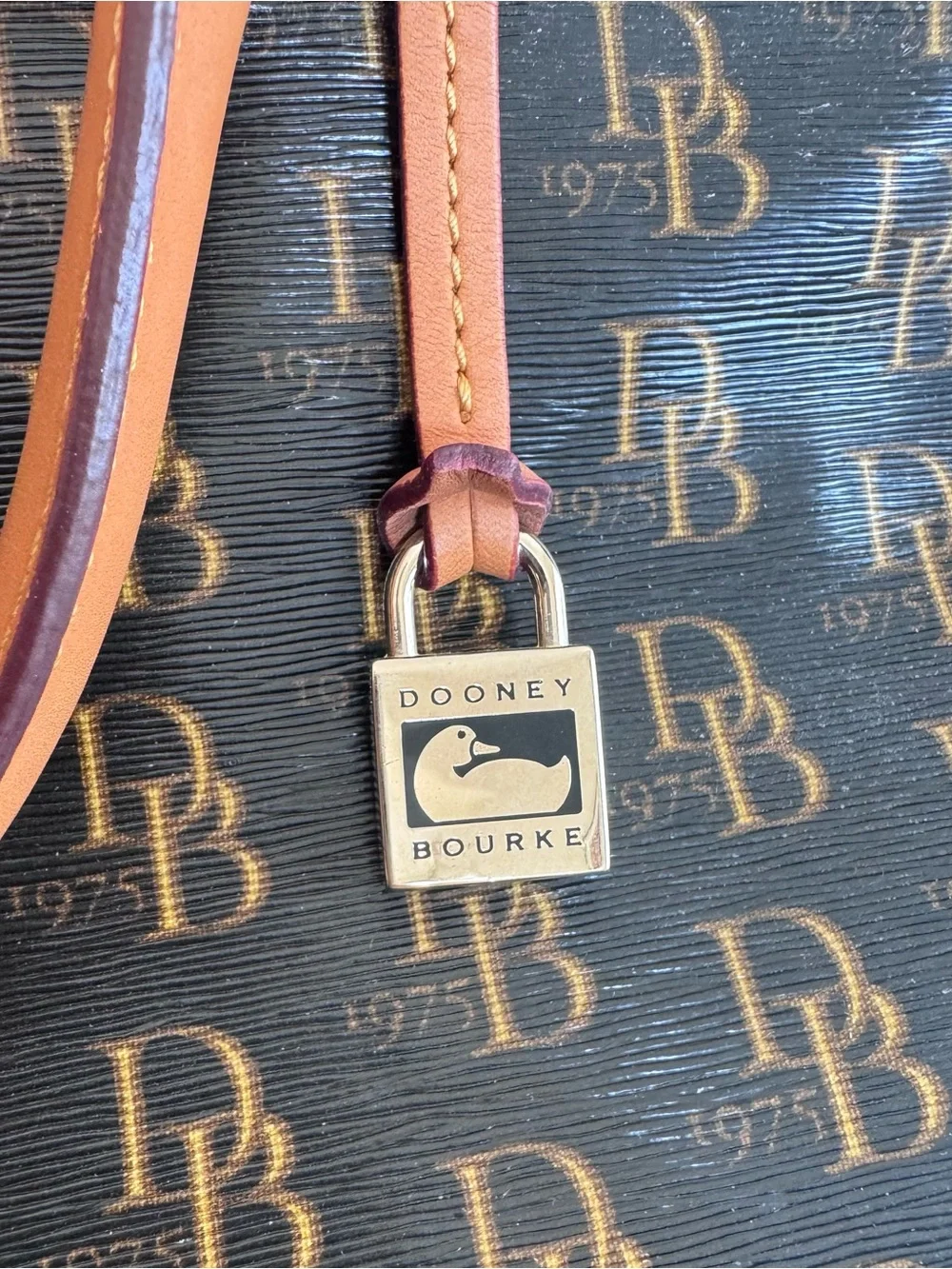 DOONEY & BOURKE DB Monogram Coated Canvas Satchel & Matching Wallet